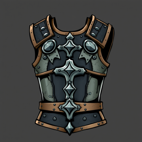 Illustration of Dwarven metal armor breastplate.