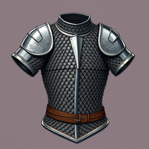 Illustration of a chain mail armor shirt