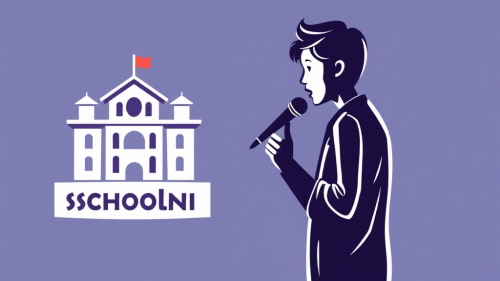 Image A logo for speaking beautifully at school.