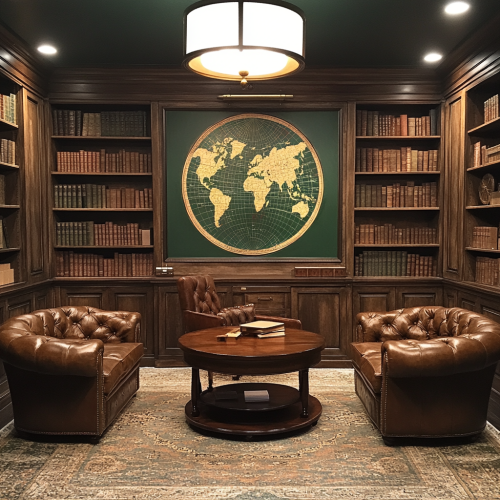 Inside a dramatic 8k entrepreneurship classroom view