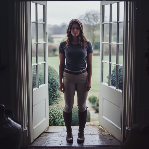 Jenna Coleman on Rainy Day in England