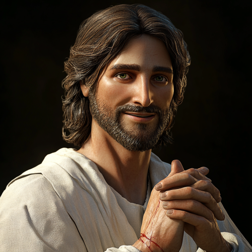 Jesus' loving embrace in 3D model