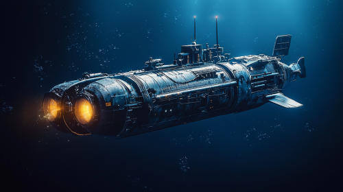 Jiaolong manned submersible exploring the Mariana Trench. Jiaolong manned submersible exploring the Mariana Trench.