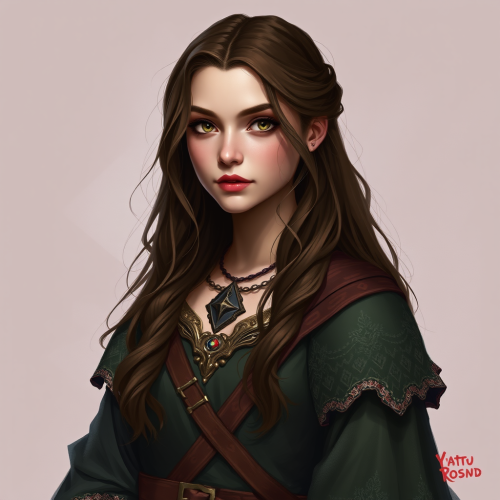 Kaya Scodelario as a DnD Noblewoman Artwork