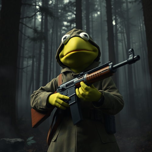Kermit the Frog in WWII German Camouflage