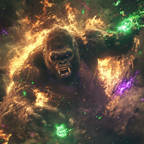 King Kong trapped in Elemental Ash Tempest King Kong trapped in Elemental Ash Tempest