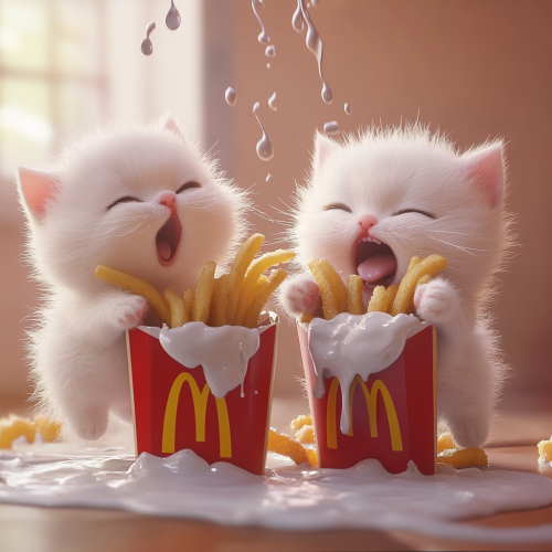 Kittens Causing Chaos in Ice Cream Parlor