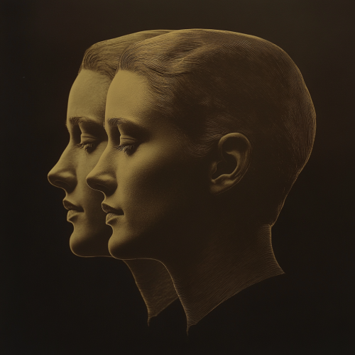 Layered profiles showcase classical beauty in warm tones