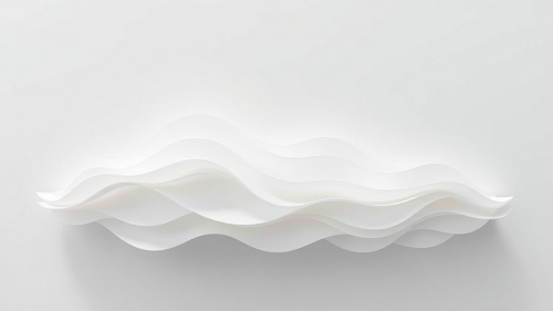 Layers of Thin Facade Shape Clouds in White