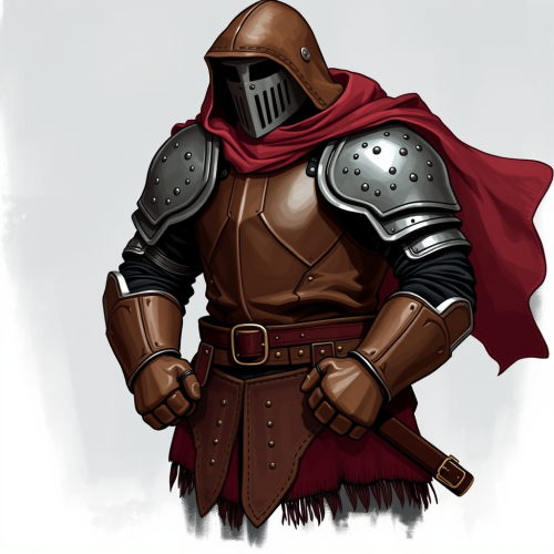 Leather armor in fast drawing style.