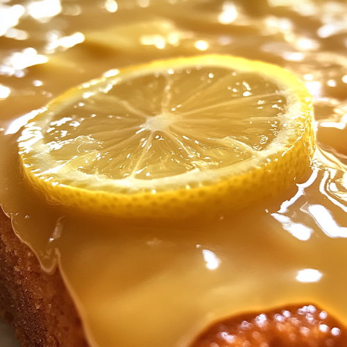 Lemon Cake with Glaze and Lemon SliceVisualStyle