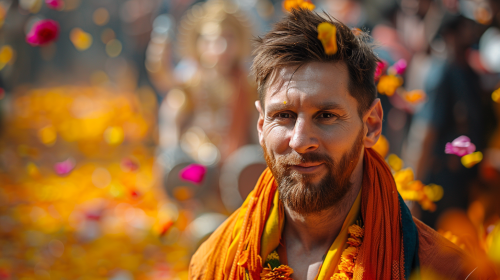 Lionel Messi in India at Ganesh Chaturthi Festival