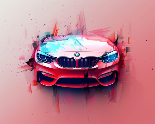 Logo design for BMW appealing to Gen Z. Incorporates aesthetics from streamers and Tik Tok.