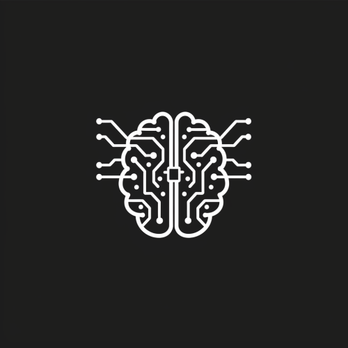 Logo design for Multi-Tech Media: brain, circuit board, modern font.