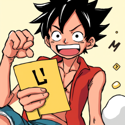 Luffy Written in Bold Letters