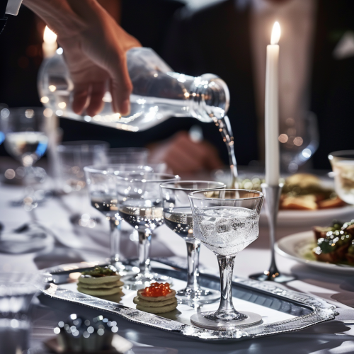 Luxurious Vodka Tasting Party with Elegant Guests