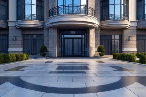 Luxurious upscale apartment building with exclusive design