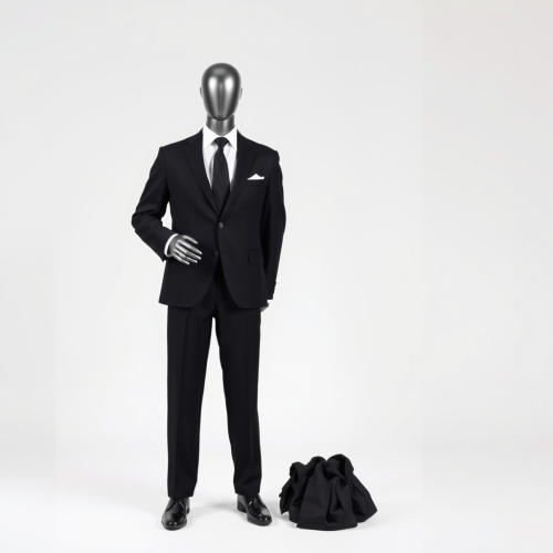 Mannequin Modeling Chauffeur's Formal Attire in Studio