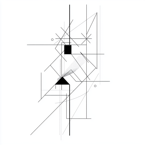 Math Inspired Black and White Simple Shapes