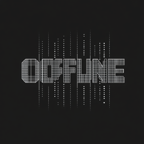 Minimalist O.F.F.L.I.N.E Techno Event Logo