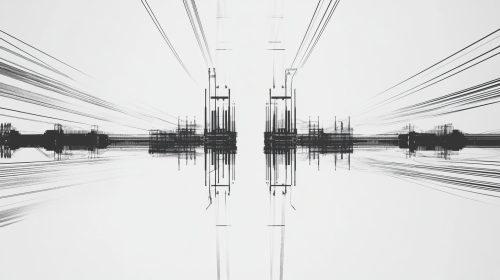 Minimalist Switchgear Design in Black and White