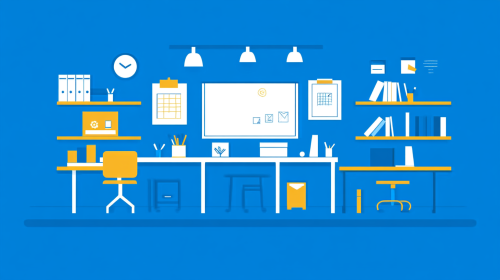 Minimalist Vibrant Blue School Classroom Vector Design Minimalist Vibrant Blue School Classroom Vector Design