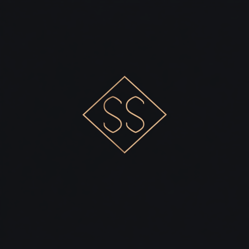Minimalist interior design studio logo with SS initials.