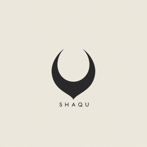 Minimalistic SHAQU logo with sleek typography and subtle elements.