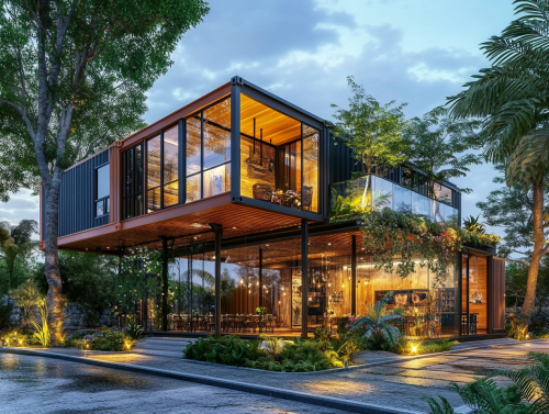 Modern Balinese Mall with Luxury Restaurant Entrance