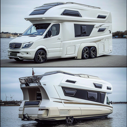 Modern Camper with Integrated Boat - Mercedes Sprinter 