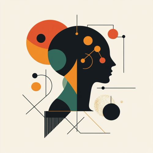 Modern Minimalistic Virgo Zodiac Art in Geometric Style