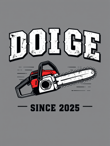 Modern Patriotic 'DOGE' T-shirt with Chainsaw Design