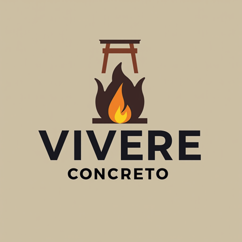 Modern Vivere Concreto Outdoor Fireplace Logo Modern Vivere Concreto Outdoor Fireplace Logo