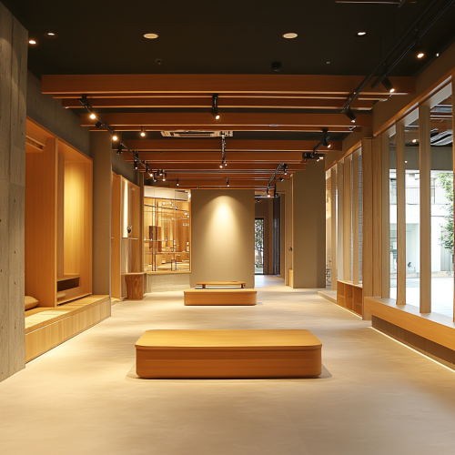 Modern and spacious high-end store interiors in Taiwan