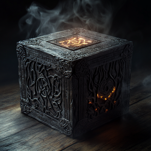 Mysterious Pandora's Box: Ancient, Glowing, Engraved