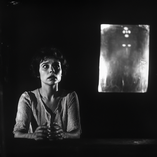 Narrator unseen, black screen, old movie text, retro-horror vibe. Narrator unseen, black screen, old movie text, retro-horror vibe.