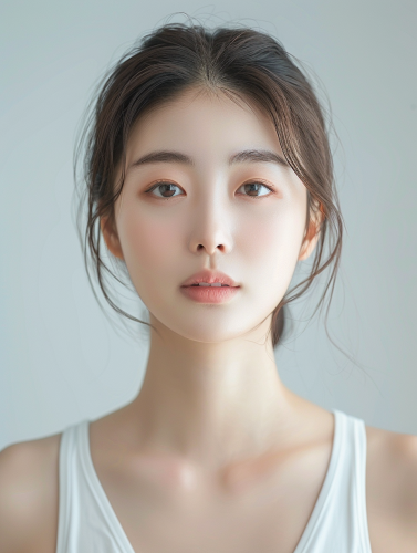 Natural Beauty: Portrait of Youthful Korean Woman