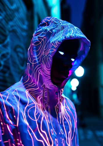 Neon LED Streetwear Fashion Photography