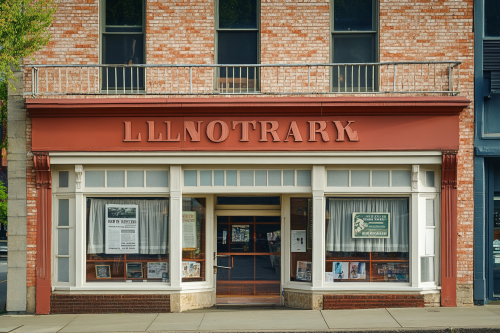 Newspaper office in a small American town Newspaper office in a small American town