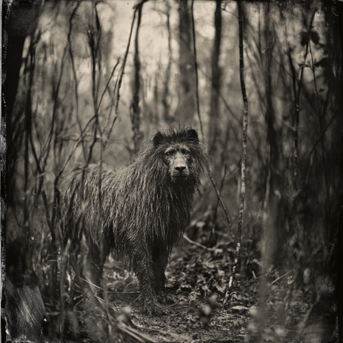 Nighttime forest photo of mysterious, hairy creature