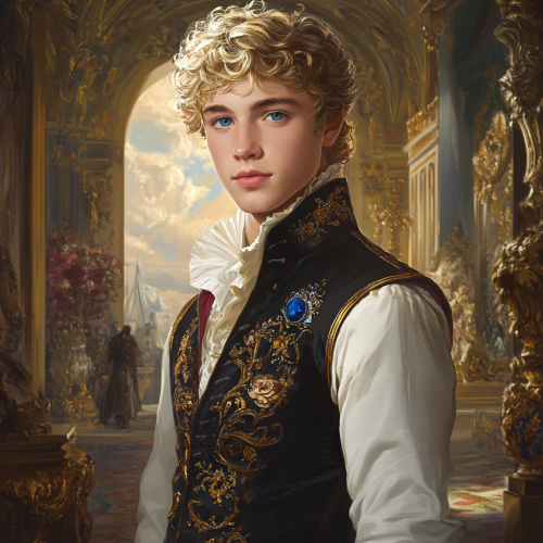 Nobleman in Opulent Palace: A Regal Portrait