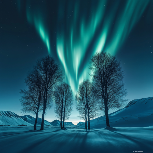 Northern lights in Svalbard