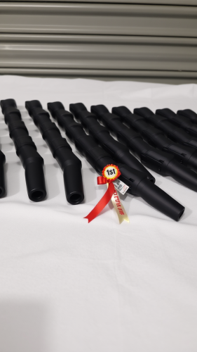 Nozzles on White Cloth with Special May 1st Ribbon