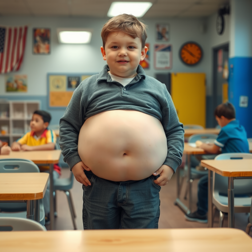 Obese Boy Cheered by Classmates in Cafeteria