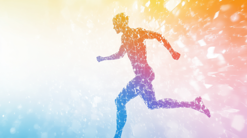 Olympic Games 2028 Beach Runner Sunset Illustration