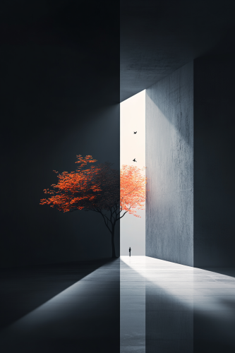 Organic architecture in a hypermodern metropolis with Cyber Blue. Organic architecture in a hypermodern metropolis with Cyber Blue.