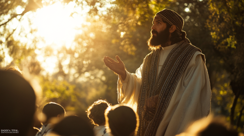 Paul speaking to Israel children during Rosh Hashanah.