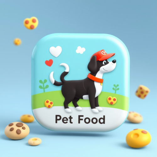 Pet Food Delivery Company App Logo in Pixar Style