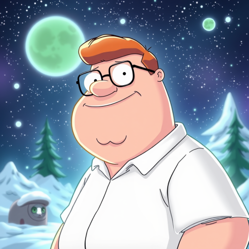 Peter Griffin in a Futuristic Setting