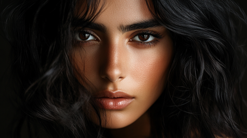 Portrait of 25-year-old Persian girl with dark eyes